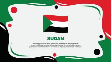 Sudan Flag Abstract Background Flat Design Template. Sudan Independence Day Banner Wallpaper Illustration. Sudan Design vector
