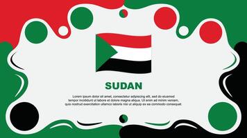 Sudan Flag Abstract Background Flat Design Template. Sudan Independence Day Banner Wallpaper Illustration. Sudan vector