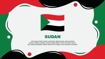 Sudan Flag Abstract Background Flat Design Template. Sudan Independence Day Banner Wallpaper Illustration. Sudan Background vector