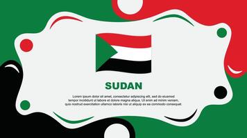 Sudan Flag Abstract Background Flat Design Template. Sudan Independence Day Banner Wallpaper Illustration. Sudan Template vector