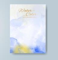Cards with watercolor background. Design for your cover, date, postcard, banner, logo. vector
