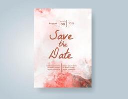 Wedding invitation with abstract watercolor background vector
