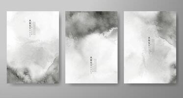 Set of creative hand painted abstract watercolor background. Design for your cover, date, postcard, banner, logo. vector