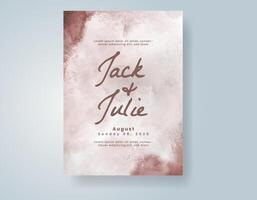 Wedding invitation with abstract watercolor background vector
