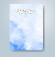 Cards with watercolor background. Design for your cover, date, postcard, banner, logo. vector