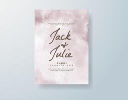 Wedding invitation with abstract watercolor background vector