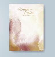 Cards with watercolor background. Design for your cover, date, postcard, banner, logo. vector