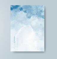 Cards with watercolor background. Design for your cover, date, postcard, banner, logo. vector