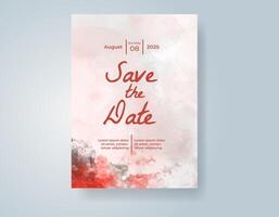 Wedding invitation with abstract watercolor background vector