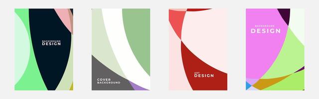 set of vibrant colorful cover design background vector