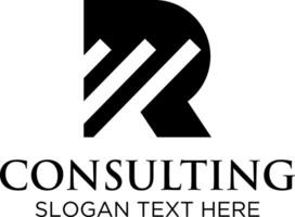 initial r consulting idea logo design vector