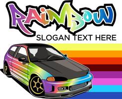 car fullcolour idea logo design vector