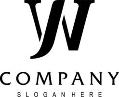 initial jw idea logo design vector