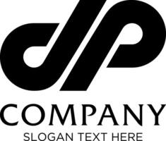initial dp idea concept logo design vector