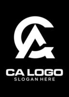 initial CA idea logo design vector