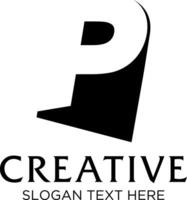 initial P idea logo design vector
