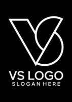 initial Vs idea logo design vector