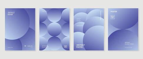 Modern gradient poster background set. Minimalist style cover template with vibrant perspective 3d geometric prism shapes collection. Ideal design for social media, cover, banner, flyer. vector