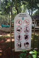 Prohibition Signs in a Park Setting photo