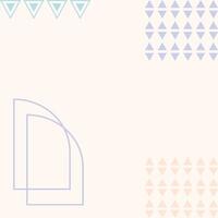 Flat geometric shape element background template vector