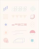 Flat geometric shape element bundle vector