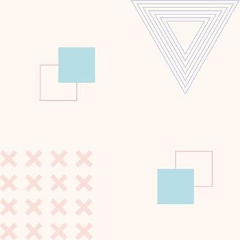 Flat geometric shape element background template vector