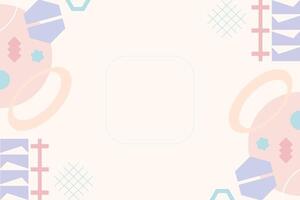 Flat geometric shape element background template vector