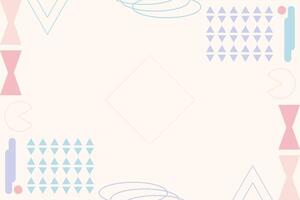 Flat geometric shape element background template vector