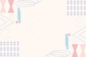 Flat geometric shape element background template vector
