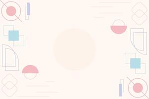 Flat geometric shape element background template vector