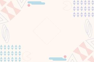 Flat geometric shape element background template vector