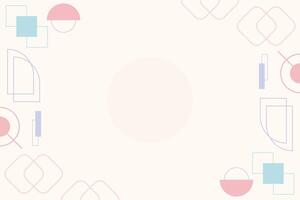 Flat geometric shape element background template vector