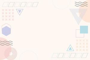 Flat geometric shape element background template vector