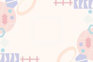 Flat geometric shape element background template vector