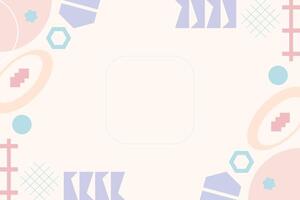 Flat geometric shape element background template vector