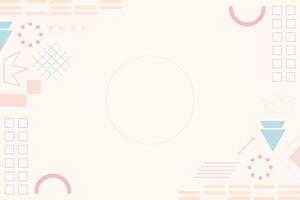 Flat geometric shape element background template vector