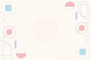 Flat geometric shape element background template vector