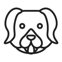 Dog Line Icon Design vector