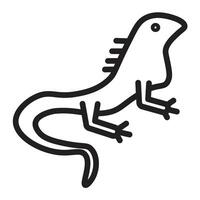 Iguana Line Icon Design vector