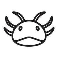 Axolotl Line Icon Design vector
