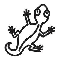 Lizard Line Icon Design vector