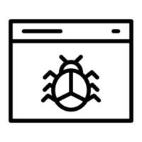 Malware Line Icon Design vector