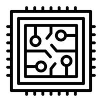 Cpu Line Icon Design vector