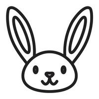 Rabbit Line Icon Design vector