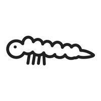 Silkworm Line Icon Design vector