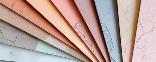 Textured Pastel Color Samples in Fan Layout photo