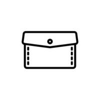 purse icon line style vector