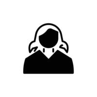 Woman avatar icon vector