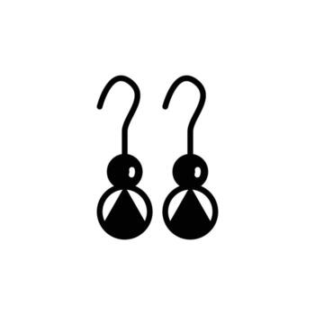 earring icon solid style vector