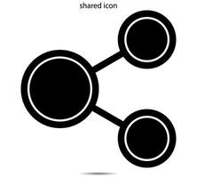shared icon, illustrator on background vector